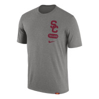 USC Trojans Men's Nike Gray SC Interlock Letterman T-Shirt